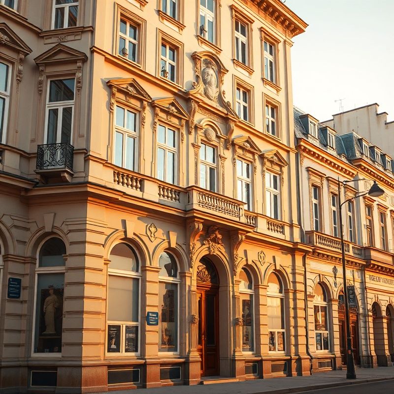 Fasáda budovy Kanceláře Ostrava v centru Brna