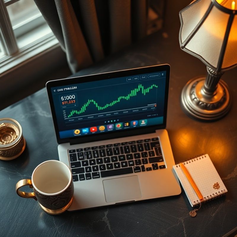 Notebook s běžícím webinářem, šálek kávy a poznámkový blok